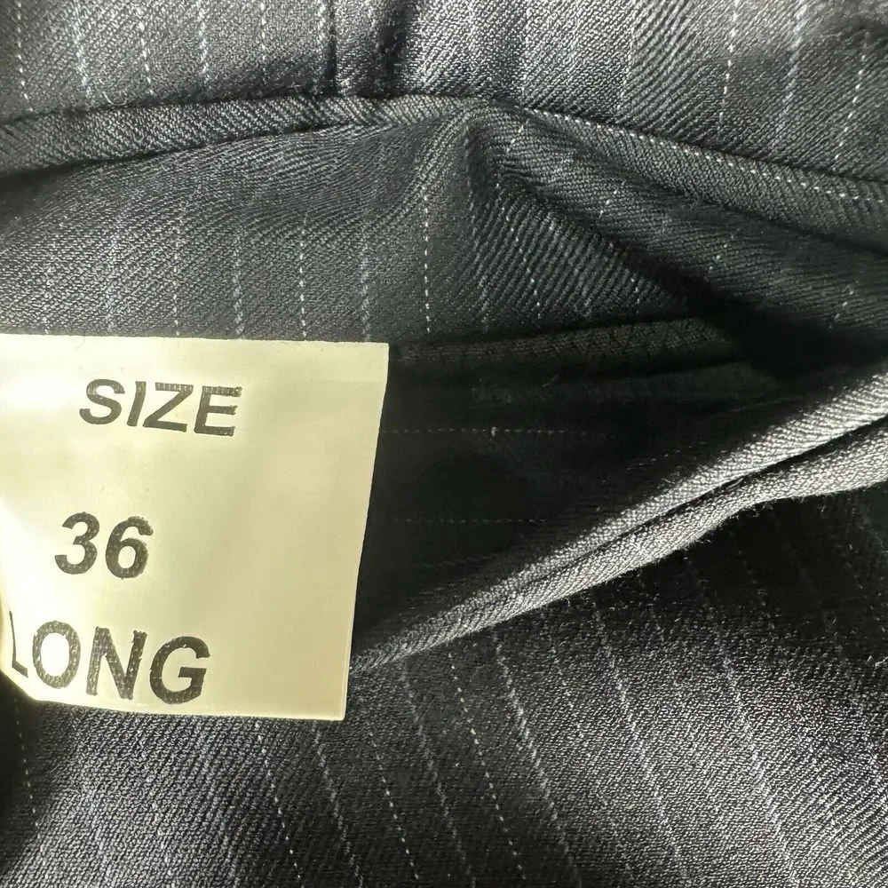 Jos. A. Bank Wool‎ Suit 42L Navy Stripe (Pants Jacket) Office Interview Wedding